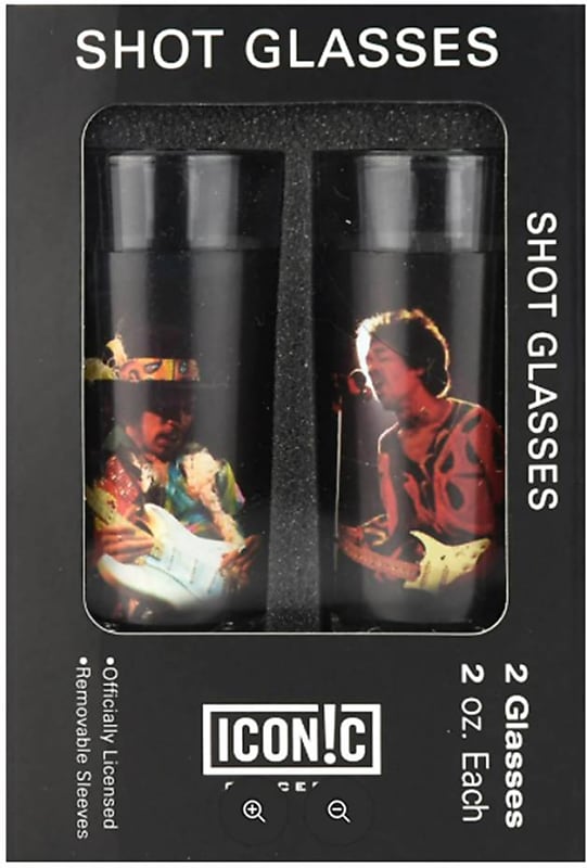 Jimi Hendrix shot glasses - glass pair of 2 image 1