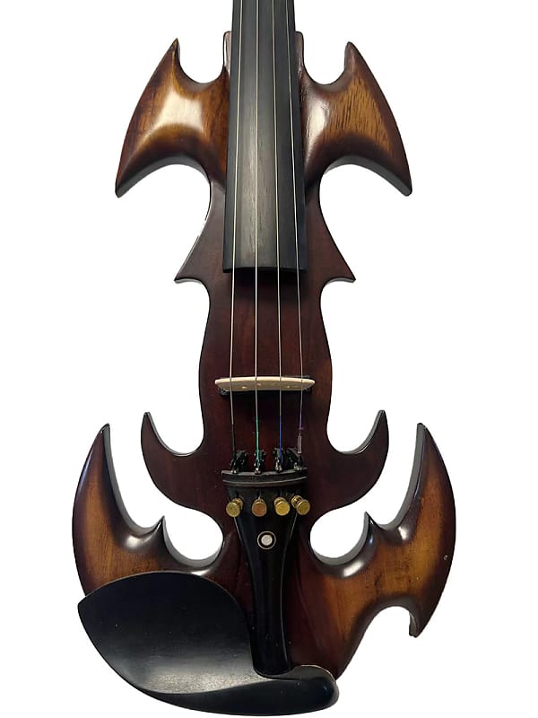 Wood Electric Violin 4/4.Hand made,Carved Dragon Head Neck,Free
