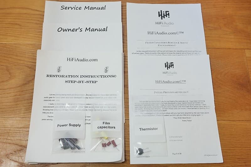 Heathkit EA-3 restoration kit filter capacitor repair rebuild fix  			