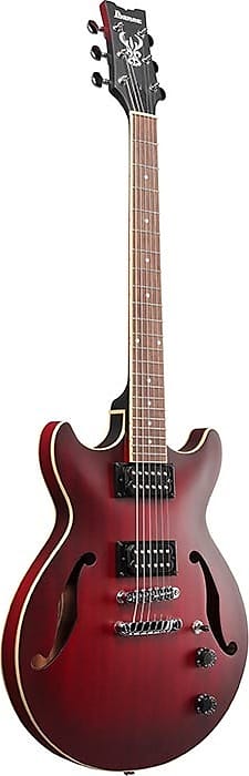 Ibanez AM53 Hollowbody Guitar Sunburst Red Flat image 1