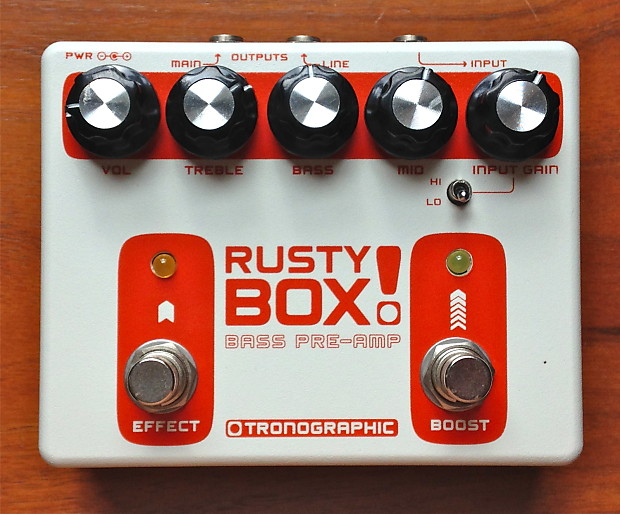 Tronographic Rusty Box Bass Pre-Amp w/ US Power Supply