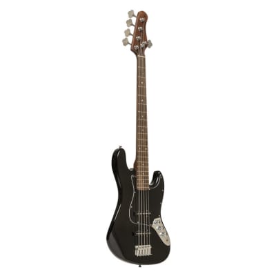 STAGG Standard "J" electric bass guitar 5 strings model Black image 2