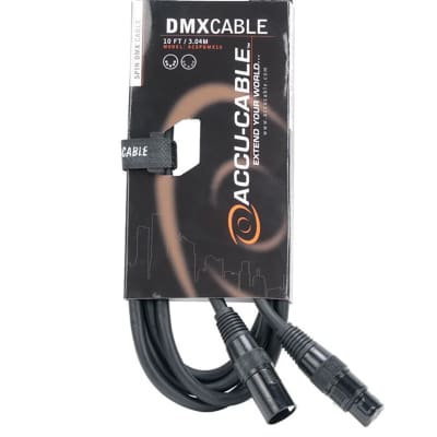 ADJ AC5PDMX10, 5-Pin Male to 5-Pin Female Connection DMX Cable - 10 foot image 1