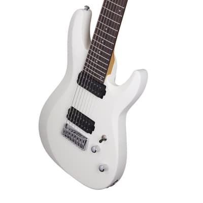 Schecter C-8 Deluxe, Satin White, 8-String 441 image 10