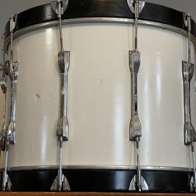 1980's Ludwig 20" White Cortex 14x20 Classic Maple Marching Bass Drum 6-Ply image 8