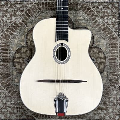 Eastman DM1 Gypsy Jazz Acoustic Guitar in Natural Finish w/ bag, Setup #1682 image 1