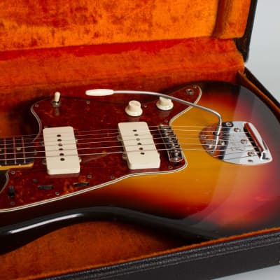 Fender  Jazzmaster Solid Body Electric Guitar (1964), ser. #L40716, black hard shell case. image 15
