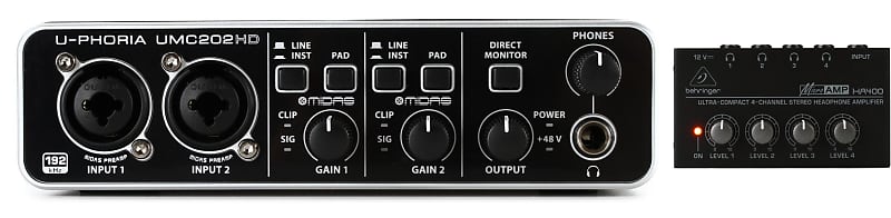 Behringer umc202hd best sale headphone amp