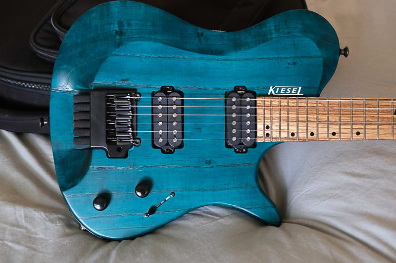 Kiesel Zeus Z6X 2018 Rawtone Teal 6 String Electric Headless Guitar w/  Hipshot Tremolo USA