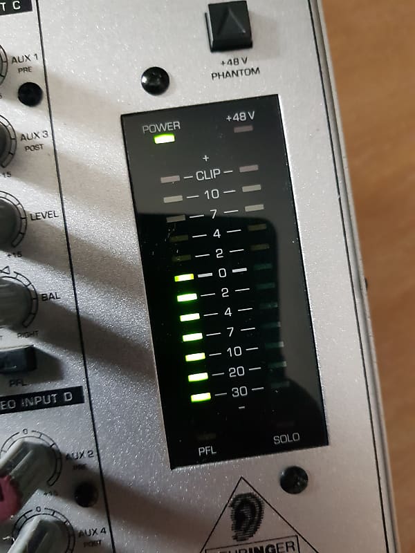 Behringer Eurorack MX2642A 26-Input 4-Bus Mixer 2000s Silver