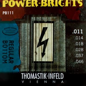 Thomastik-Infeld	PB111 Power Brights Regular Bottom Magnecore Round-Wound Guitar Strings - Medium (.11 - .46)