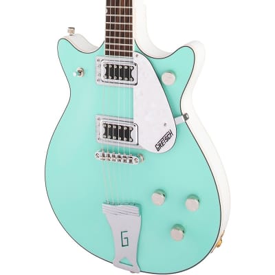 Gretsch Guitars G5237 Electromatic Double Jet FT Electric Guitar Surf Green and White image 5