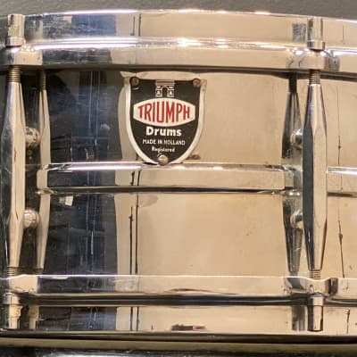 Triumph 5.5x14" Vintage Concert Snare Drum - Chrome over Brass for sale