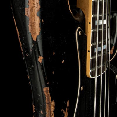 Fender Custom Shop Limited Edition Custom Jazz Bass Heavy Relic - Aged Black #68647 image 12