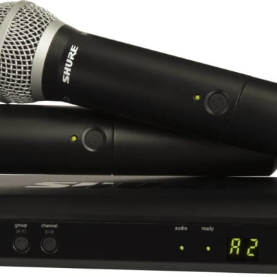 Shure BLX288/PG58 Dual Channel Wireless Handheld Microphone System, H9 Band image 1