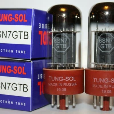 Tung-Sol 6SN7GTB Black Plate Well Matched (3.3%) Pair NOS 6SN7 6SN7GT |  Reverb