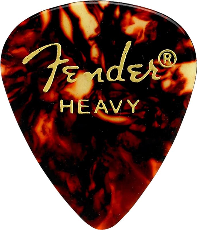 Fender - Médiator celluloïd FORME 351 Heavy - tortoise shell