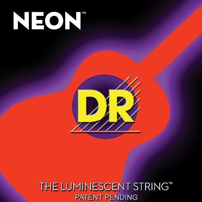 DR Neon ORANGE Acoustic Guitar Strings 12-54 med image 1