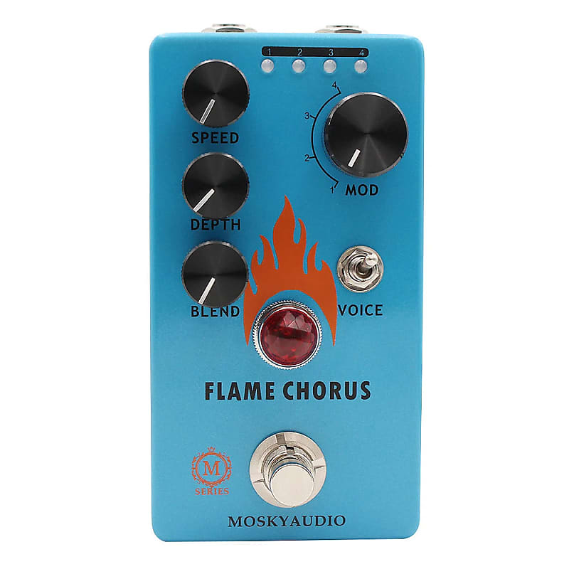 Mosky Flame Chorus Guitar Pedal with Speed/Depth/Blend/Voice Button image 1