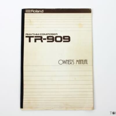 ROLAND TR-909 OWNERS MANUAL instruction book rhythm composer VINTAGE GEAR DEALER