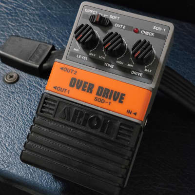 Arion SOD-1 Stereo Overdrive 1980s Grey w/ Original Box MIJ Made in Japan Vintage Guitar Bass Effects Pedal image 2