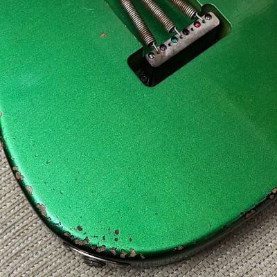 Friedman Vintage S Candy Green Over 3 Tone Burst Electric Guitar - with Hard Case image 15