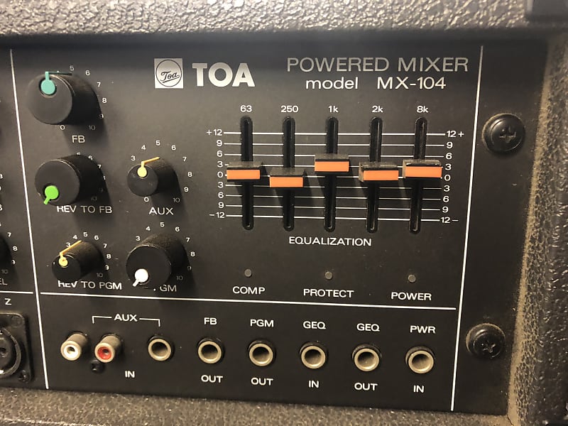 TOA MX104 4Channel Powered Mixer/PA w/ReverbMade In Japan Reverb