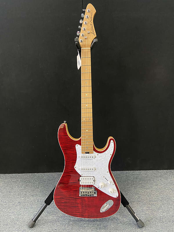 Aria Pro II 714 Mk2 Fullerton Ruby Red Flame Top Electric