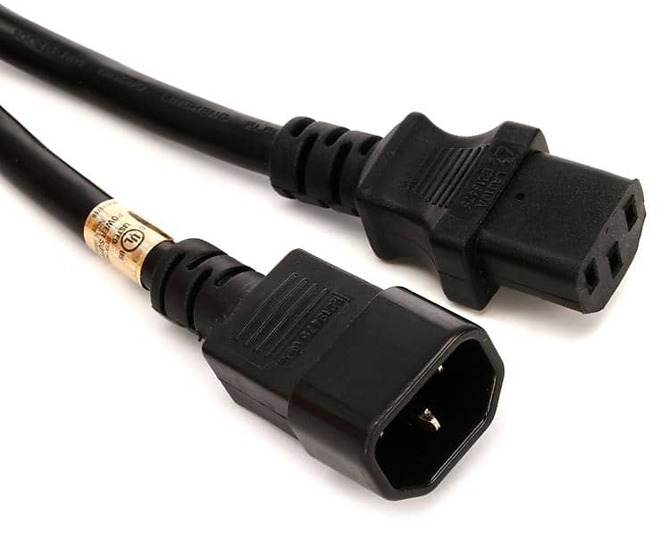 Hosa PWL-403 IEC C14 to IEC C13 Extension Cord - 3 foot image 1