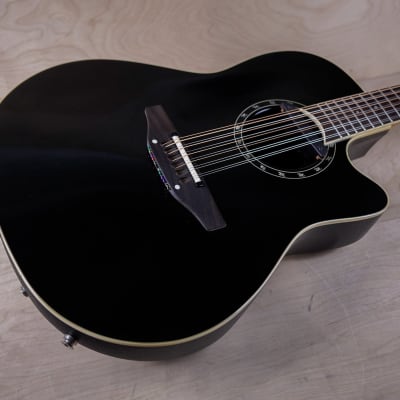 Ovation 2751AX-5 Standard Balladeer 12-String Acoustic Electric Guitar 2010's Black w/ Bag image 4