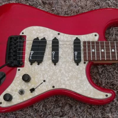 Charvel ST Custom 1990 See Through Candy Apple Red image 3