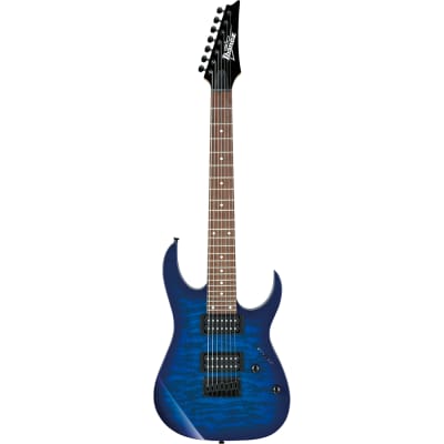 Ibanez GRG7221QATBB GIO RG Electric Guitar, Purpleheart Fretboard, Transparent Blue Burst image 1