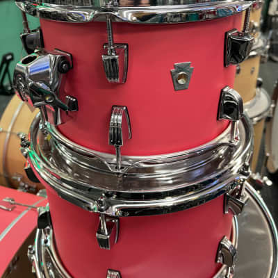 Ludwig Neusonic 4pc 10/12/16/22 Limited Edition Shell Pack 2021 Coral Red image 4