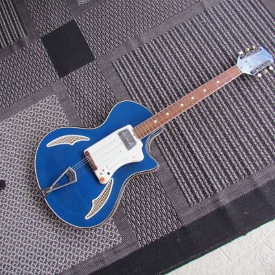 Wandre Davoli Tri Lam 1960's Era Made In Italy Wandre Tr-Lam Cool Wacky Artistic Blue Italian Guitar image 1