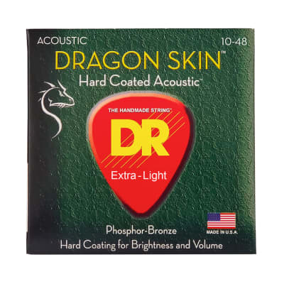 DR Strings Dragon Skin Clear Coated Acoustic Guitar Strings: Extra Light 10-48 image 4