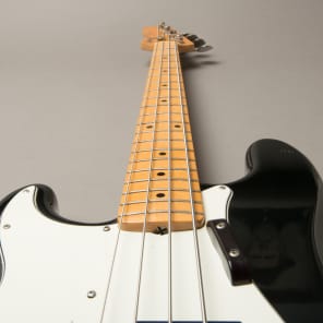 1975 LEFTY Fender Precision Bass  Black with White Pickguard image 21