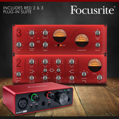 Focusrite Scarlett 8i6 8-in 6-out USB Audio Interface + Samson SR360 Over-Ear Dynamic Stereo Headphones, Cables, and Fibertique Microfiber Cleaning Cloth image 6