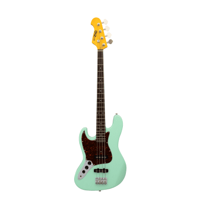 CNZ Audio JB Left Handed Electric Bass Guitar - Maple Neck, Surf Green image 1