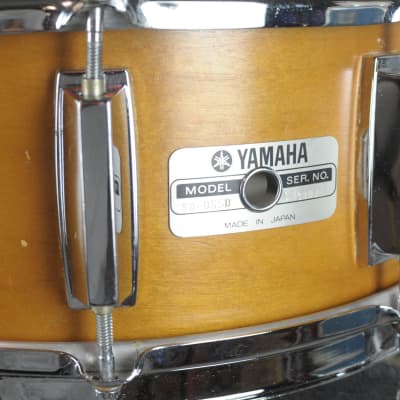 1980s Yamaha Recording Custom 5x14 Real Wood SD-055D Snare Drum image 11
