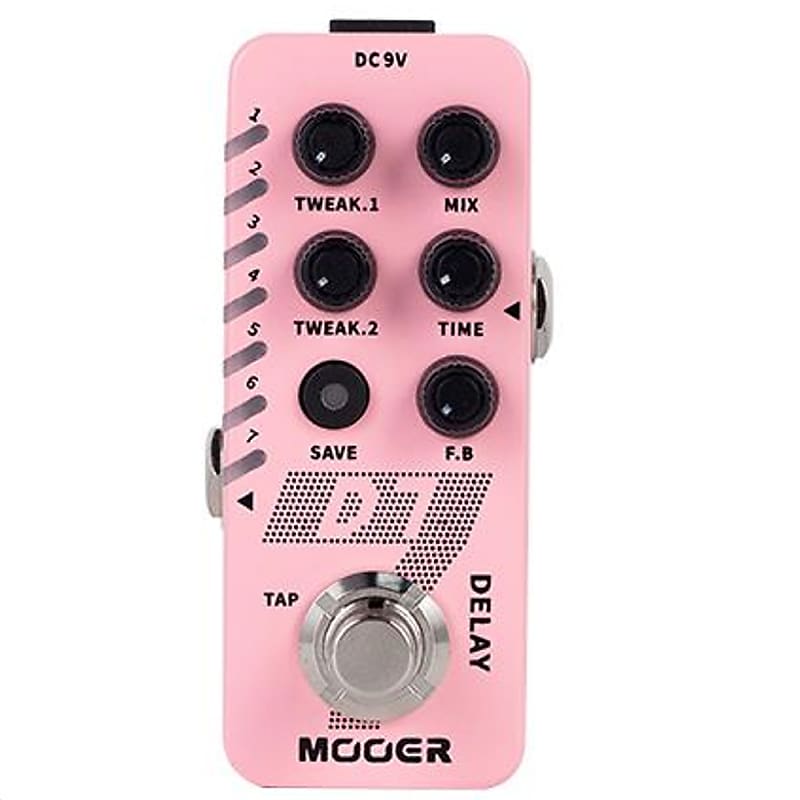 Mooer D7 Digital Delay New Micro Series Guitar Effects Pedal 2020 Pink image 1
