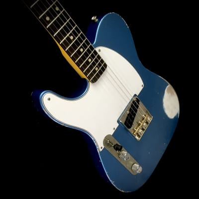 LEFTY! MJT Lake Placid Blue Nitro Lacquer ES59 Custom Relic Guitar Classic Solid Body 7.1 lb image 7