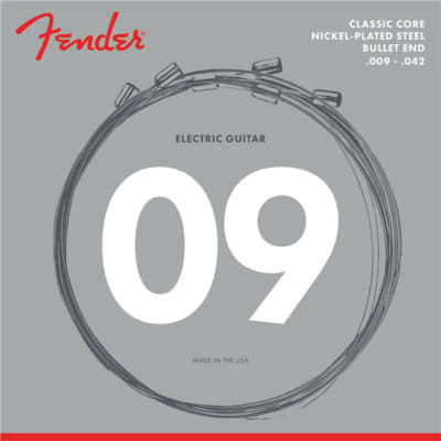 Fender 3255L Classic Core Nickel Plated Steel Bullet End Electric Guitar Strings, .009-.042 image 1