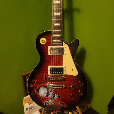 Vintage Harmonia Les Paul Standard 70s - Red Flamed for sale