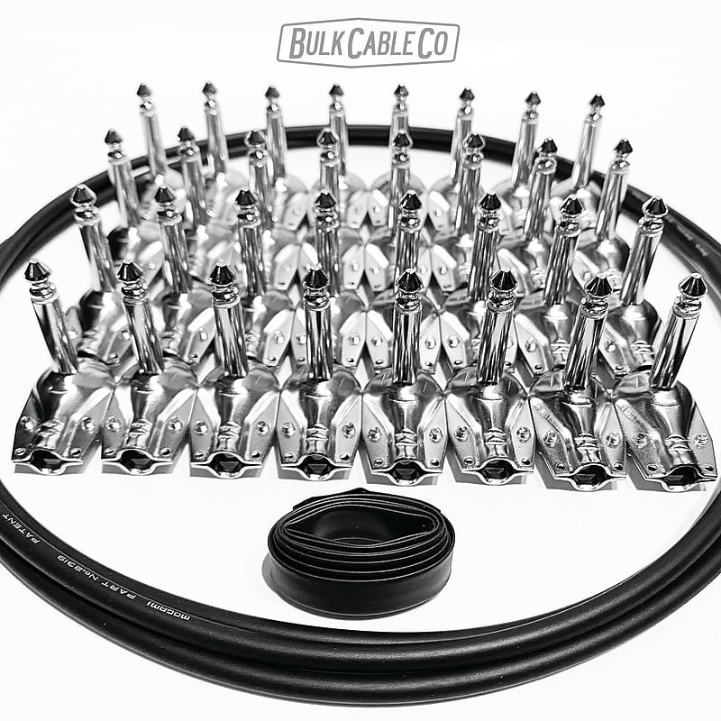 DIY Pedal Board Cable Kit 16 FX Patch Set 24 FT Mogami Reverb