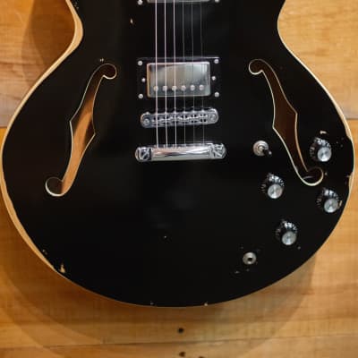 Palermo Custom Shop The Shelby 2019 Aged Black RELIC COA w/ Gibson 335 Hardshell Case image 2