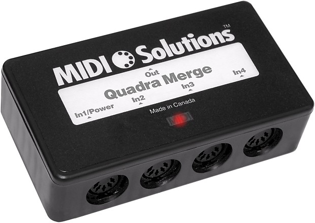 MIDI Solutions Quadra Merge 4-Input MIDI Merger Box image 1