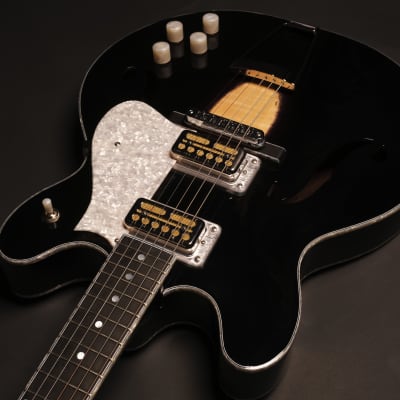 Hammett H780 'Black Pearl' 2022 Black-Burst / ES-330 / Harmony H77 image 17
