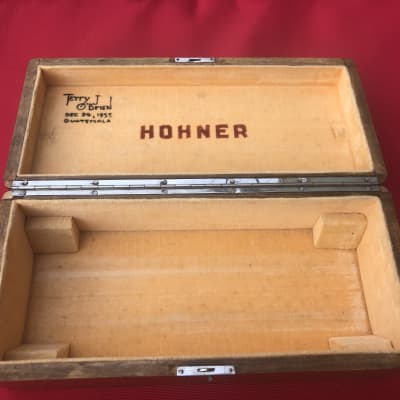 Rare Hohner SN265 Early 1900's Chromatica Double Base Harmonica in Original Box image 8