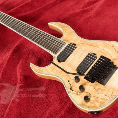 B.C. Rich Shredzilla 8 Prophecy Exotic Archtop with Floyd Rose Left Handed Spalted Maple SZA824FRSML image 3