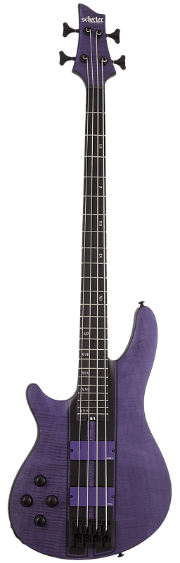 Schecter C-4 GT Bass LH Satin Trans Purple image 1